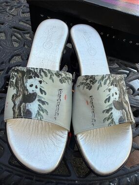 ICON Silver Slides with Panda Print